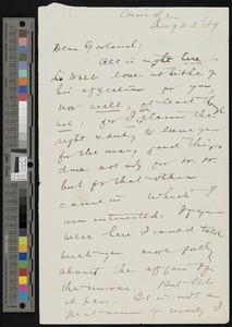 Horace Logo Traubel, letter, 1889-08-23, to Hamlin Garland