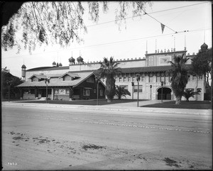 Exterior view of the First Shriners Auditorium, Los Angeles, ca.1910