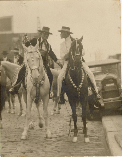Adolfo Camarillo and Abe Hobson on Horseback