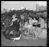 Cinco de Mayo festivities on Olvera Street, Los Angeles, 1962
