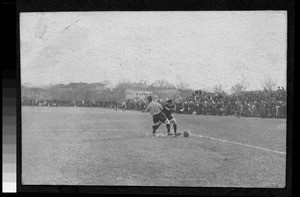 Men's soccer game, St. John's University, Shanghai, China, 1917