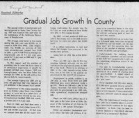 Gradual job growth in county