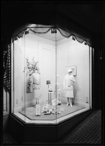 Department stores - women's wear window, Southern California, 1926