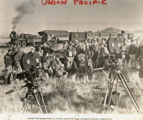 Cast and crew group photo from "Union Pacific" (1939)