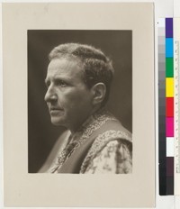 [Gertrude Stein bust length profile.]