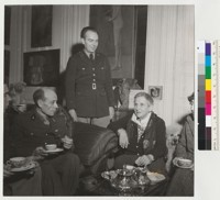 [Gertrude Stein visited by US Army after liberation of Paris.]