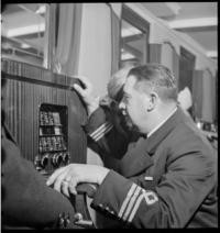 On Ship [SS Kastelholm. Evacuation of Americans] Captain Hugo Dahlblom and radio, "first night out."