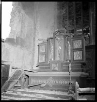 [Miscellaneous (probably not Ammerschwihr?): church altar ruins, probably in Alsace]