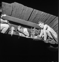 Sauna [Men and boys in sauna] — Calisphere