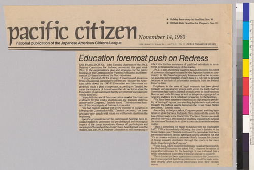 Pacific Citizen article 11/14/80