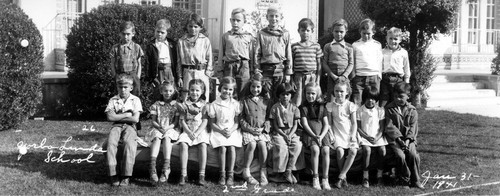 2nd grade, Yorba Linda Grammar School, Jan. 1941