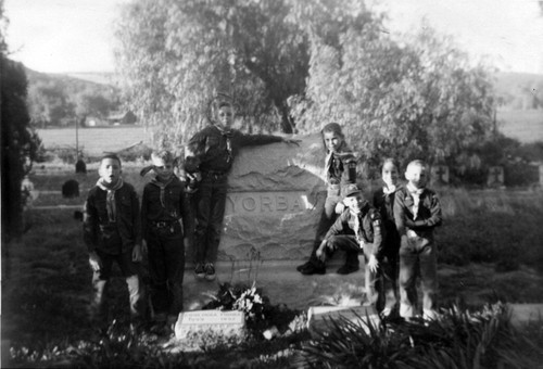 Cub Scouts at the Yorba Linda Cemetery, 1959