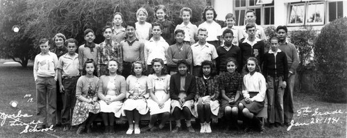 8th grade, Yorba Linda Grammar School, Jan. 1941