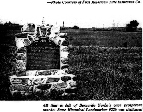 Historic Landmark of Don Bernardo Yorba Hacienda