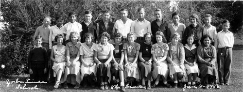 8th grade, Yorba Linda Grammar School, January 1936