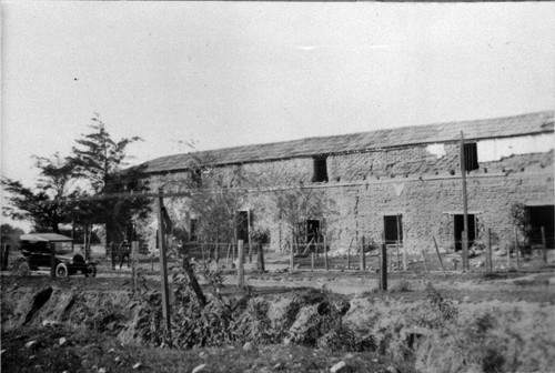 South front of Bernardo Yorba adobe house