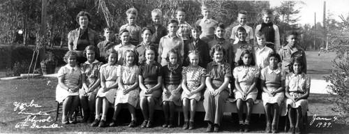 6th grade, Yorba Linda Grammar School, Jan. 1939