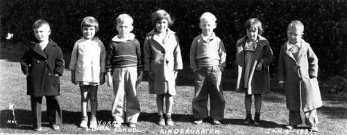 Kindergarten, Yorba Linda Grammar School, January 1937