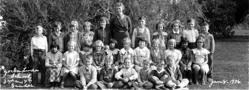 3rd and 4th grades, Yorba Linda Grammar School, Jan. 1936