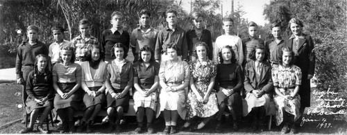 8th grade, Yorba Linda Grammar School, Jan. 1939