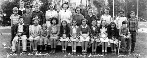 5th and 6th grades, Yorba Linda Grammar School, Jan. 1945