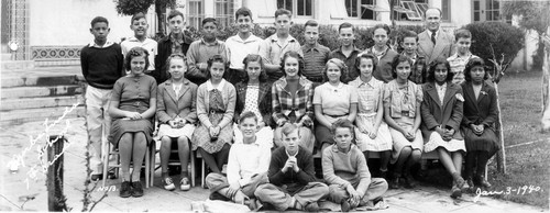 7th grade, Yorba Linda Grammar School, Jan. 1940