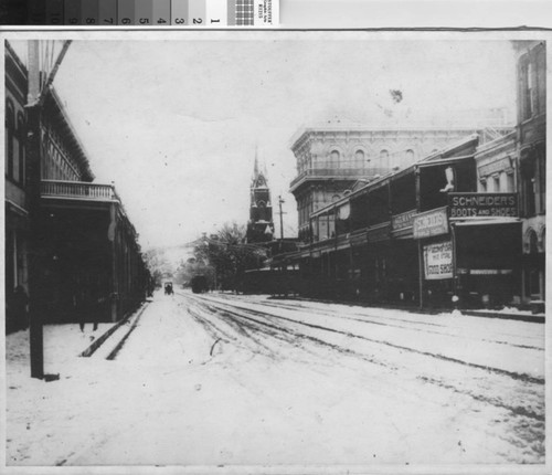 Main Street with 6"" of Snow