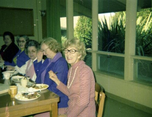 Women eating a meal