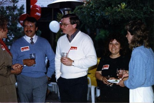 People socializing at a y-Walk party