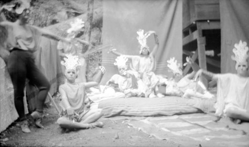 Group of girls posing in costume