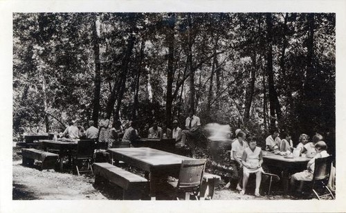 Group of people picnicking