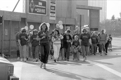 People participating in the 1986 y-Walk