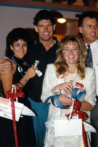 Two couples posing at a y-Walk fund raising event