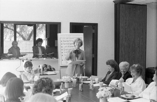 Women attending a meeting