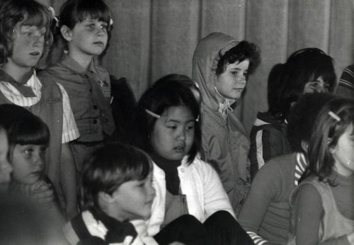 Close-up of a group of children