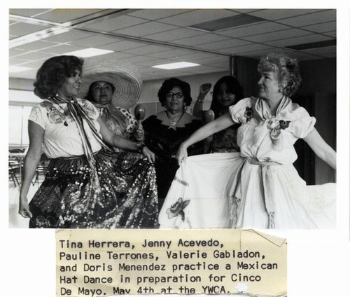 Women practicing a Mexican Hat Dance