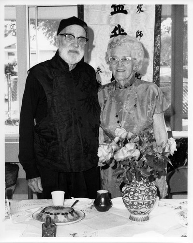 Doris Menendez's father and woman dressed in Chinese clothing