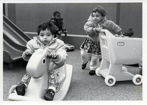 Children playing at the YWCA day care center