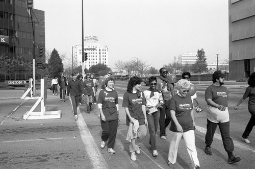 People participating in the 1986 y-Walk