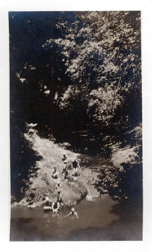 Group of teenage girls at a swimming hole