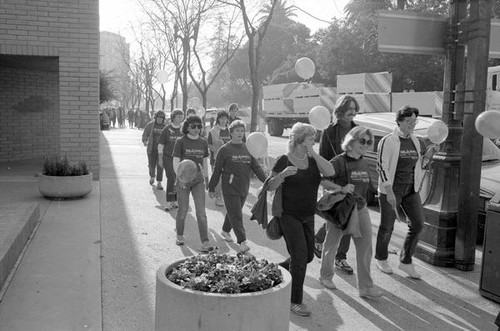 People participating in the 1986 y-Walk