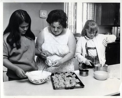 Linda Lopez, Mrs. Thomas Brownell, and Charlene Jacobs