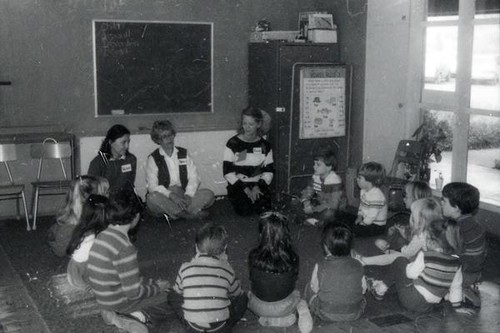 Children in an assault prevention class