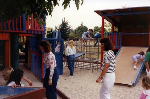 Children playing at a playground