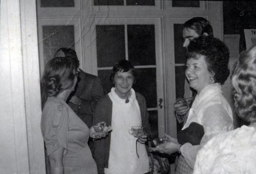 Jessie Svenson socializing at the 1973 YWCA annual meeting