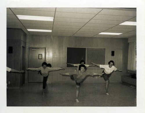 Women in an exercise class