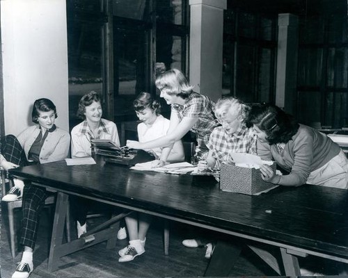 Joan Lanscioni and four other members of the Y-Teen Summer Conference Planning Committee