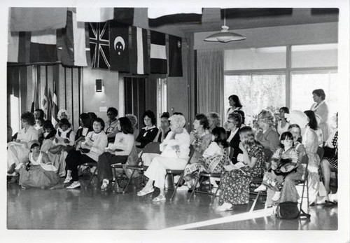 Women and girls dressed in traditional folk attire