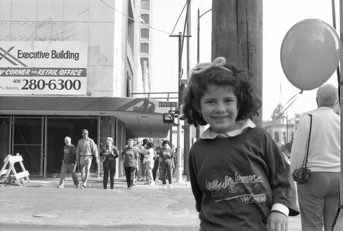 Little girl participating in the 1986 y-Walk