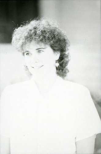 Woman with curly hair